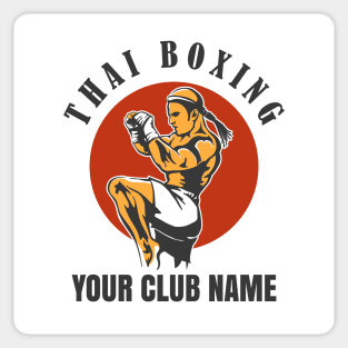 Thai Boxing Club Emblem Sticker